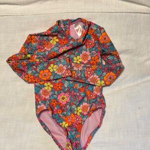 Floral Long Sleeve Swimsuit